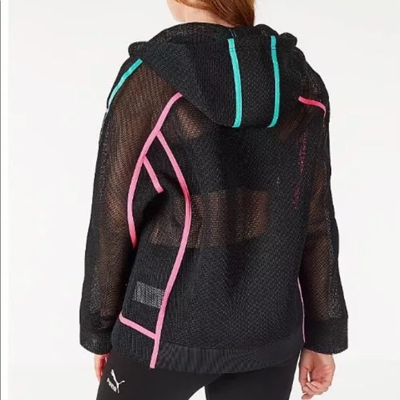 Puma Women’s Size M Mesh Chase Spacer Hoodie - Picture 8 of 8